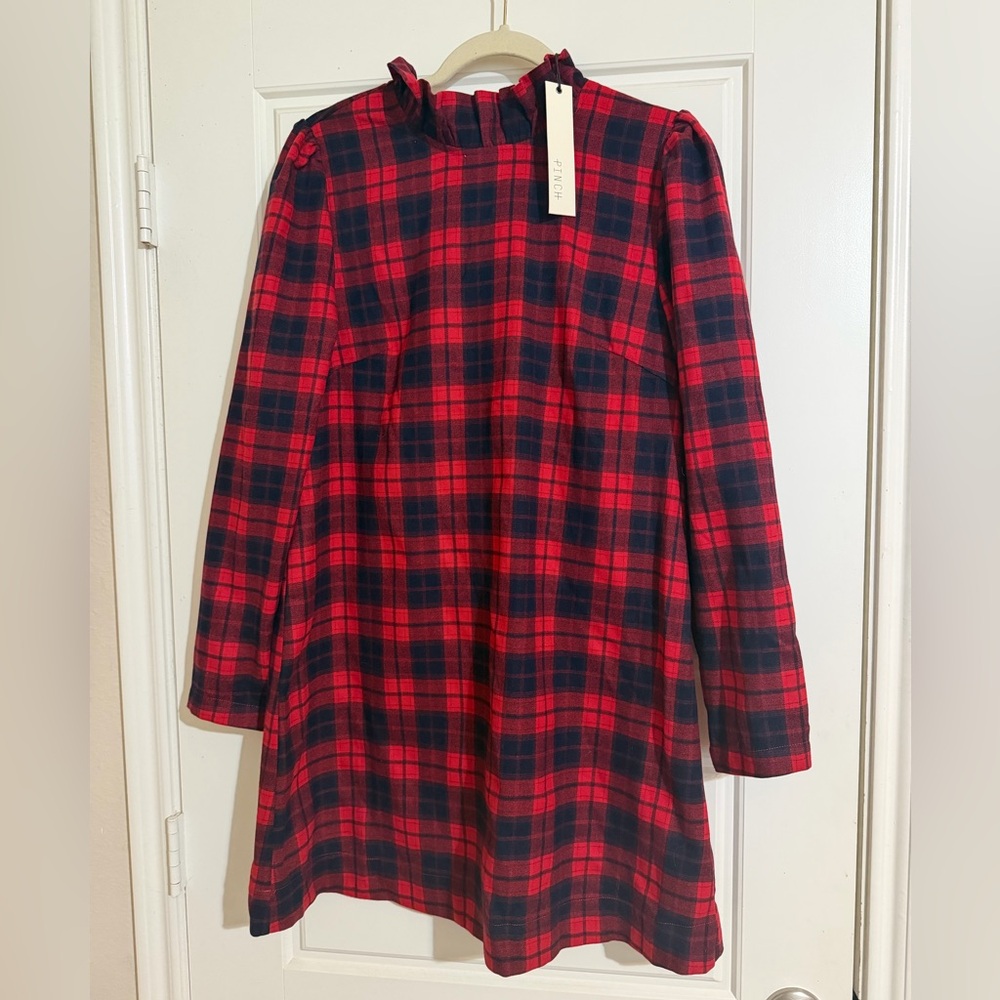 Plaid Red and Black Dress